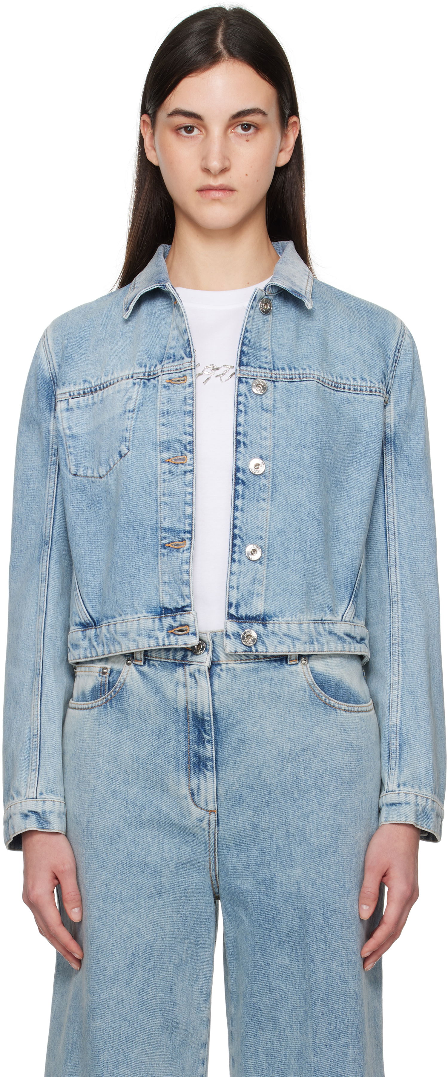 Jakke LANVIN Lanvin Short Denim Jacket Blå | RW-JA0301-D087-P25, 0