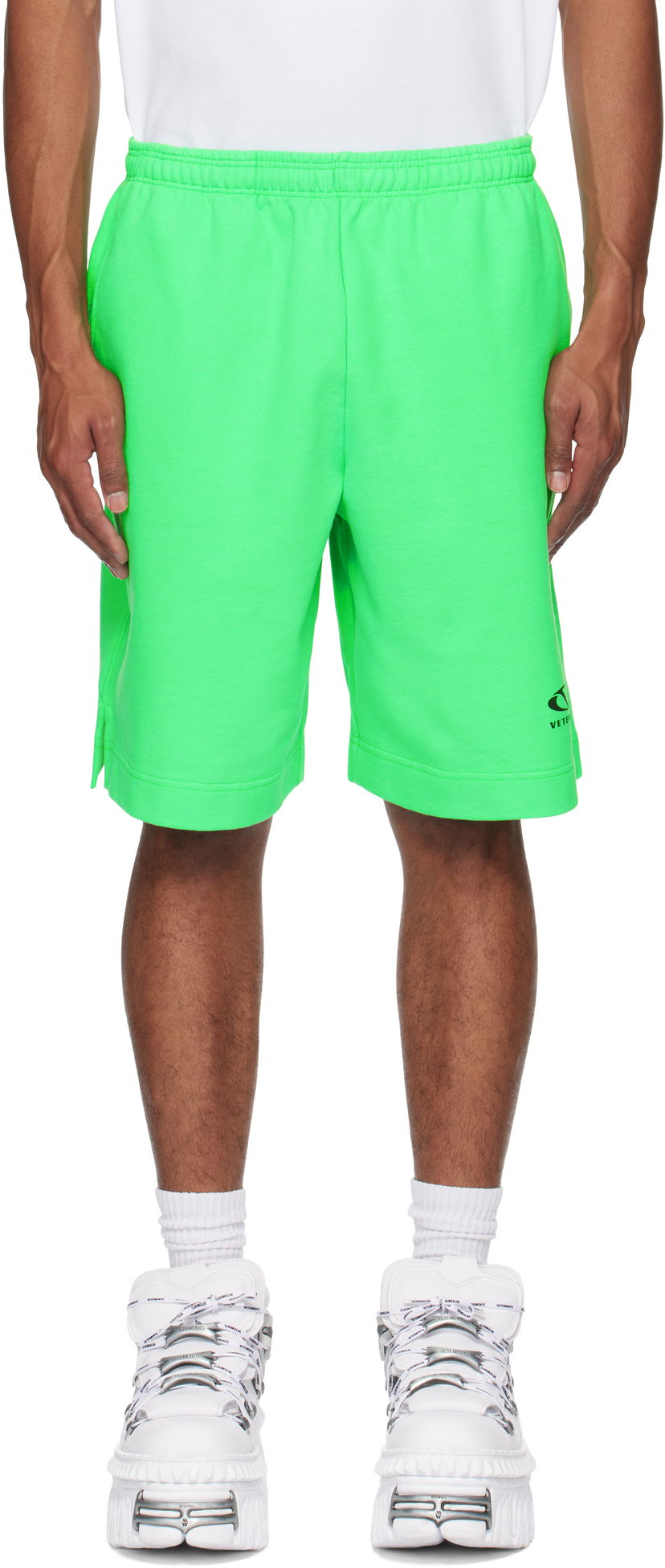 Shorts VETEMENTS Oval Logo Sweatshorts Grøn | UA66SS600E