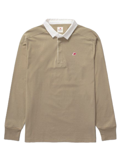 Polo skjorte New Balance Made In Usa Long Sleeve Polo Beige | MT33545TCO