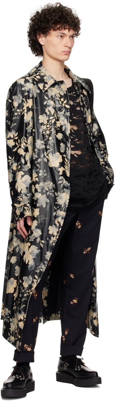 Bukser Comme des Garçons Comme des Garçons Homme Plus Floral Embroidered Cropped Trousers Sort | PO-P013-051, 4