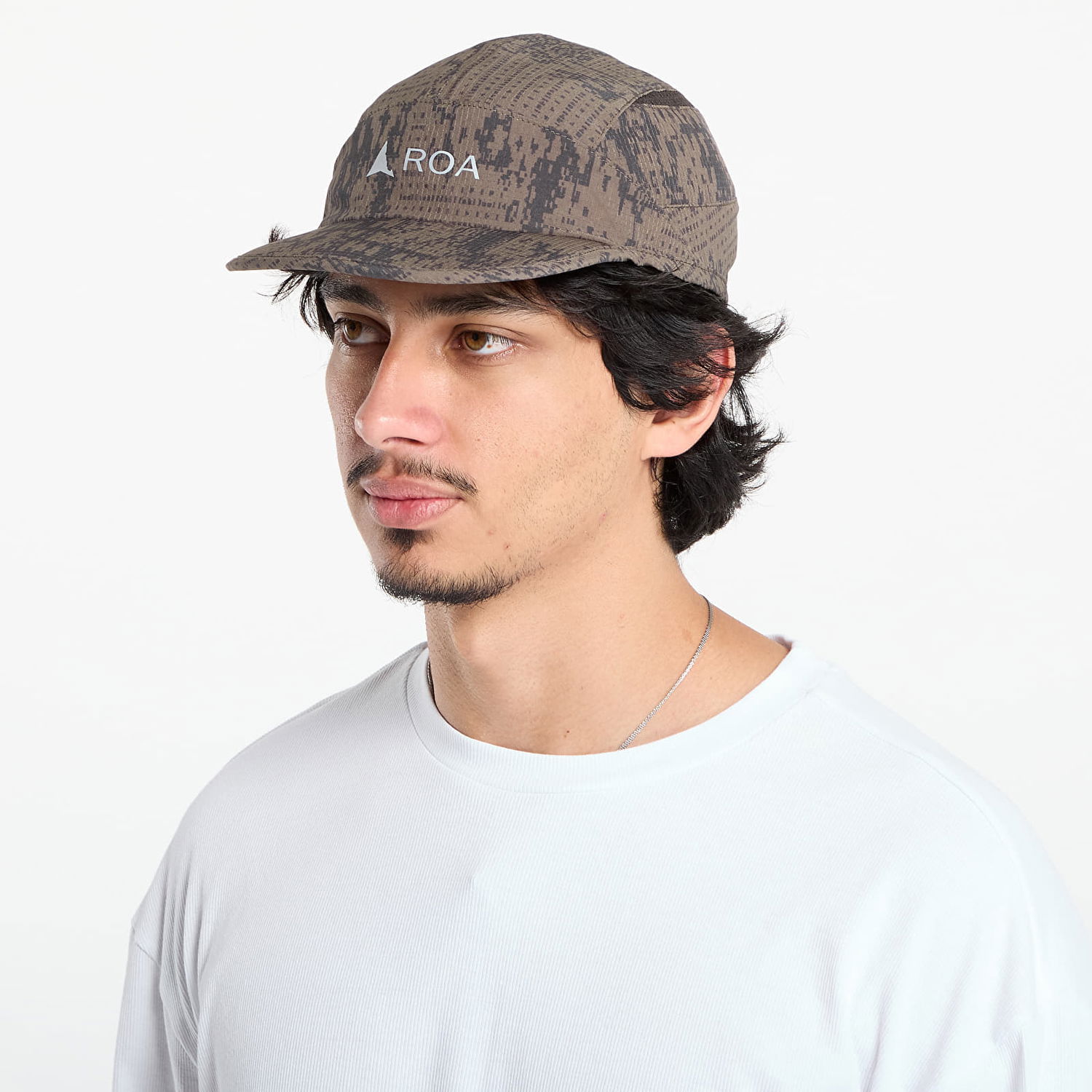 Kasket ROA ROA Bri Melted Print Open Weave Cap Brun | RBMW299FA54 GRN0010, 1