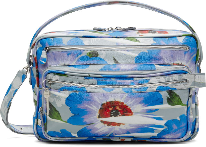 Skuldertaske Acne Studios Acne Studios Camero Floral-Print Camera Bag Blå | A10433-