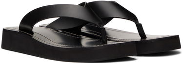 Tøj The Row The Row Ginza Platform Flip-Flop Sandals Sort | F1159-L52, 3