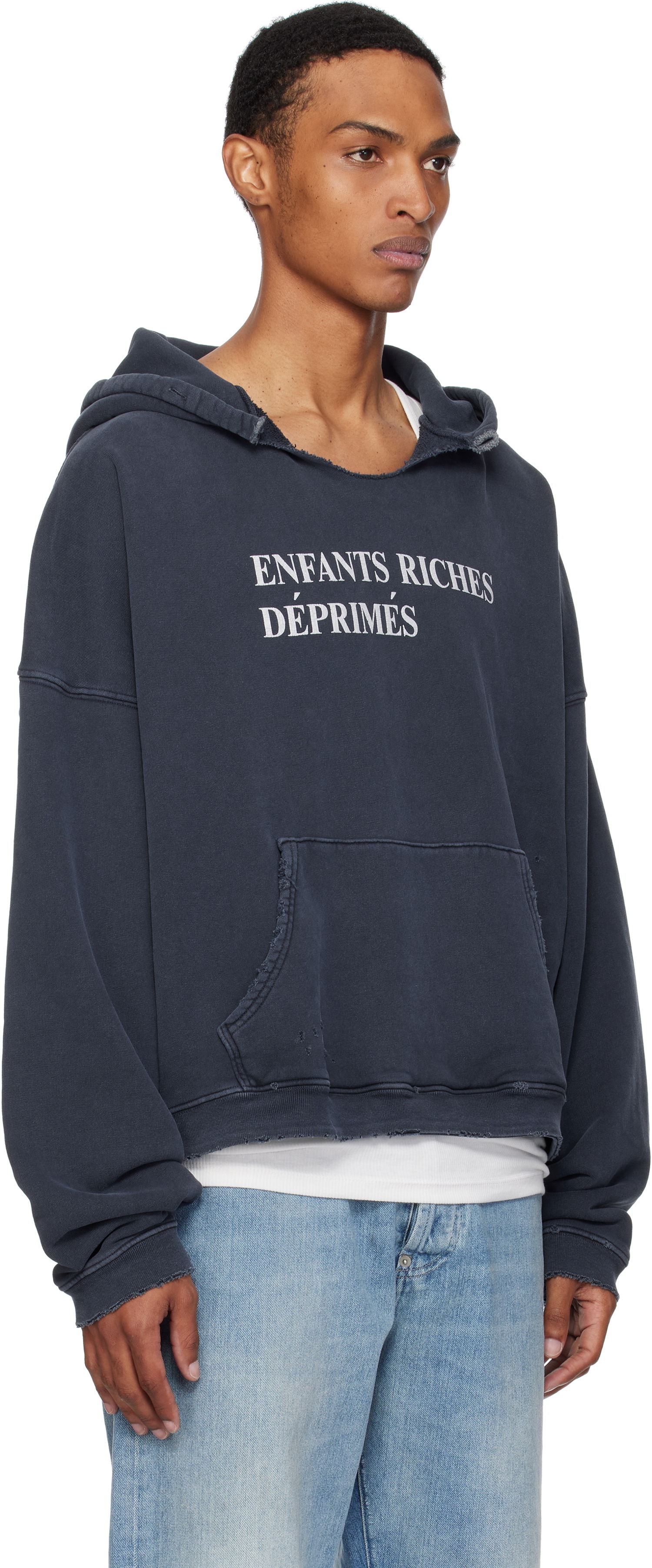 Sweatshirt Enfants Riches Déprimés Enfants Riches Déprimés Classic Logo Hoodie Mørkeblå | 020-476, 1