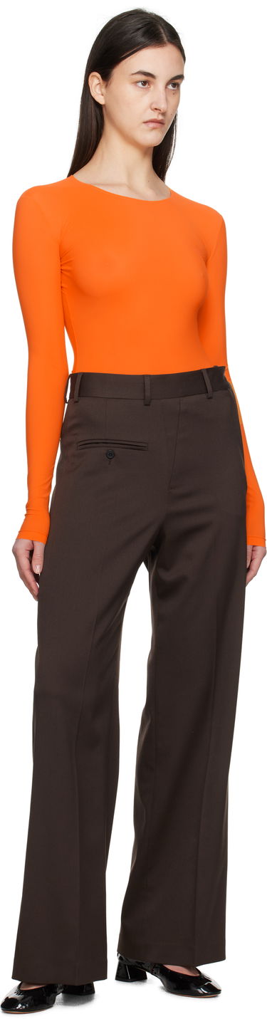 Krop Maison Margiela MM6 Maison Margiela Jersey Long Sleeve Bodysuit Orange | S52NA0068 S20518, 4