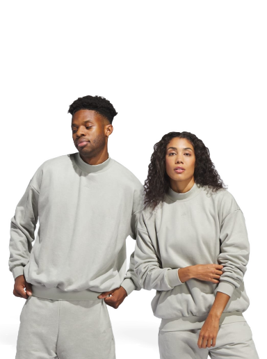 Sweater adidas Performance Basketball Sueded 3/4 Half-Zip Crewneck Grå | IN7698