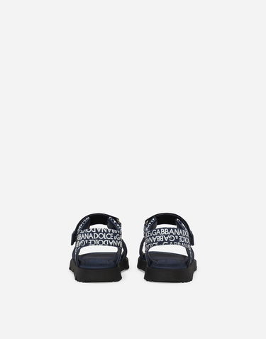 Sneakers og sko Dolce & Gabbana Dolce & Gabbana Printed Calfskin Sandals For First Steps (19-26) Blå | DL0078AX182HBXCW, 2