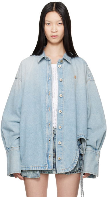 Skjorte The Attico Attico Oversized Denim Shirt Blå | 247WCB68 D049, 0