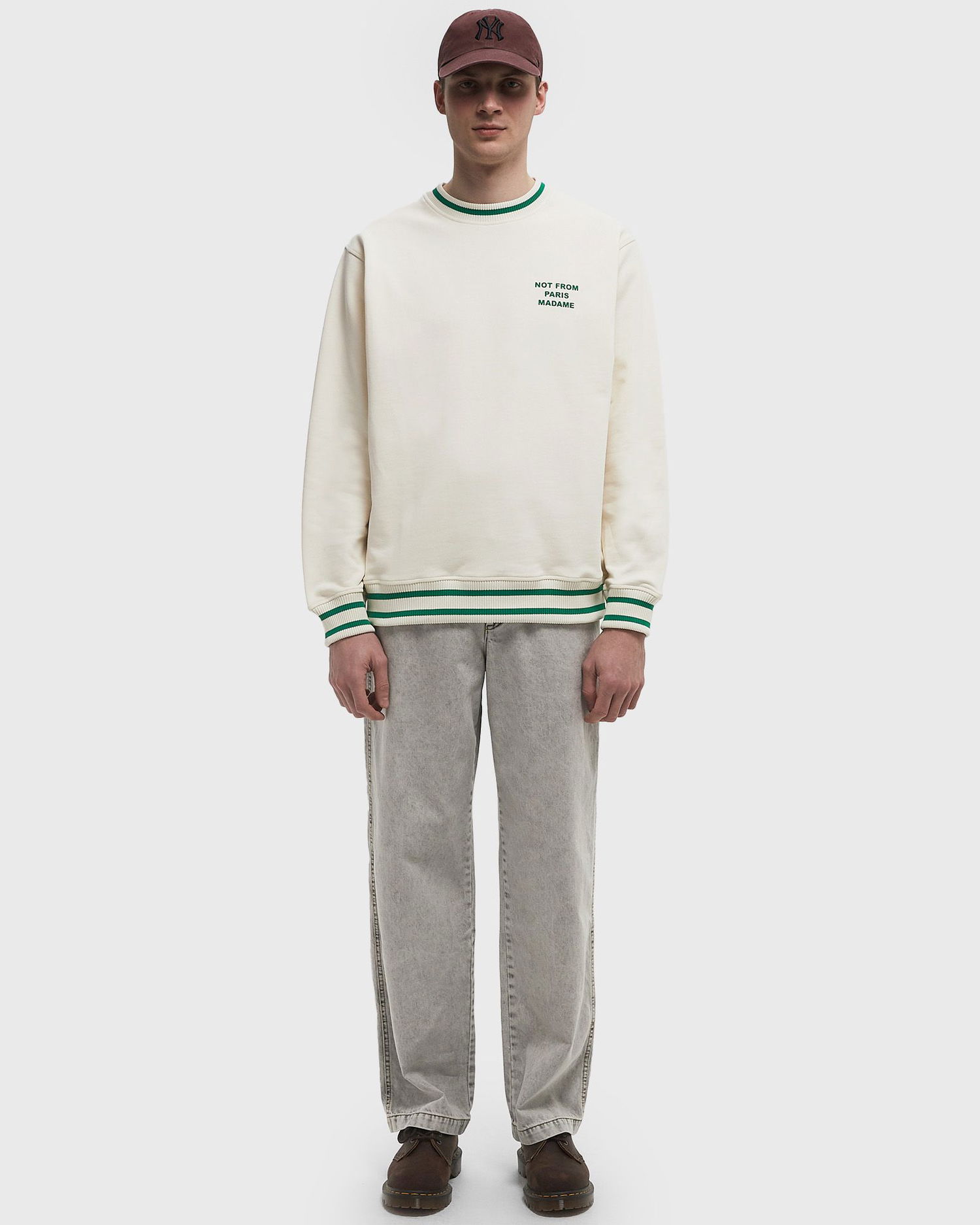Sweater Drôle de Monsieur Drole de Monsieur Le Sport Slogan Sweatshirt Hvid | F-SW140-CO127-CM, 1