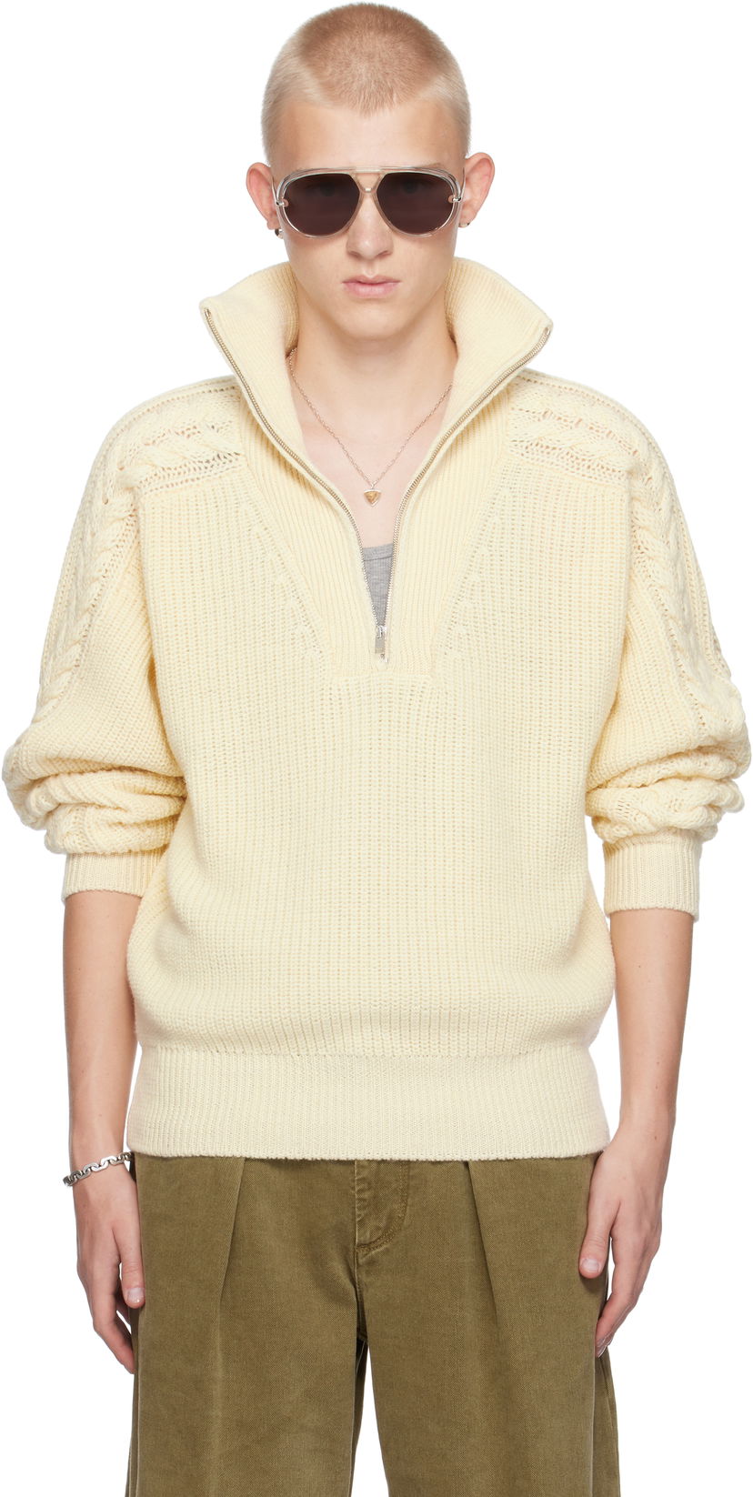 Sweater ISABEL MARANT Lenz Sweater Hvid | PU0610HA-B4L01H