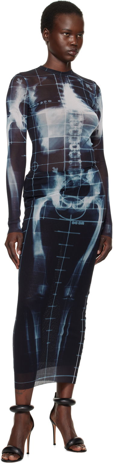 Kjole Jean Paul Gaultier Jean Paul Gaultier 'The Squeletor' Maxi Skirt Sort | 25/33-F-JU144-T580-005956, 3