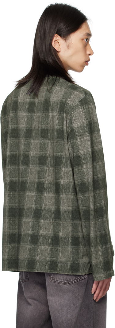 T-shirt OUR LEGACY Our Legacy Box Check Long Sleeve T-Shirt Grøn | M4256BO, 2
