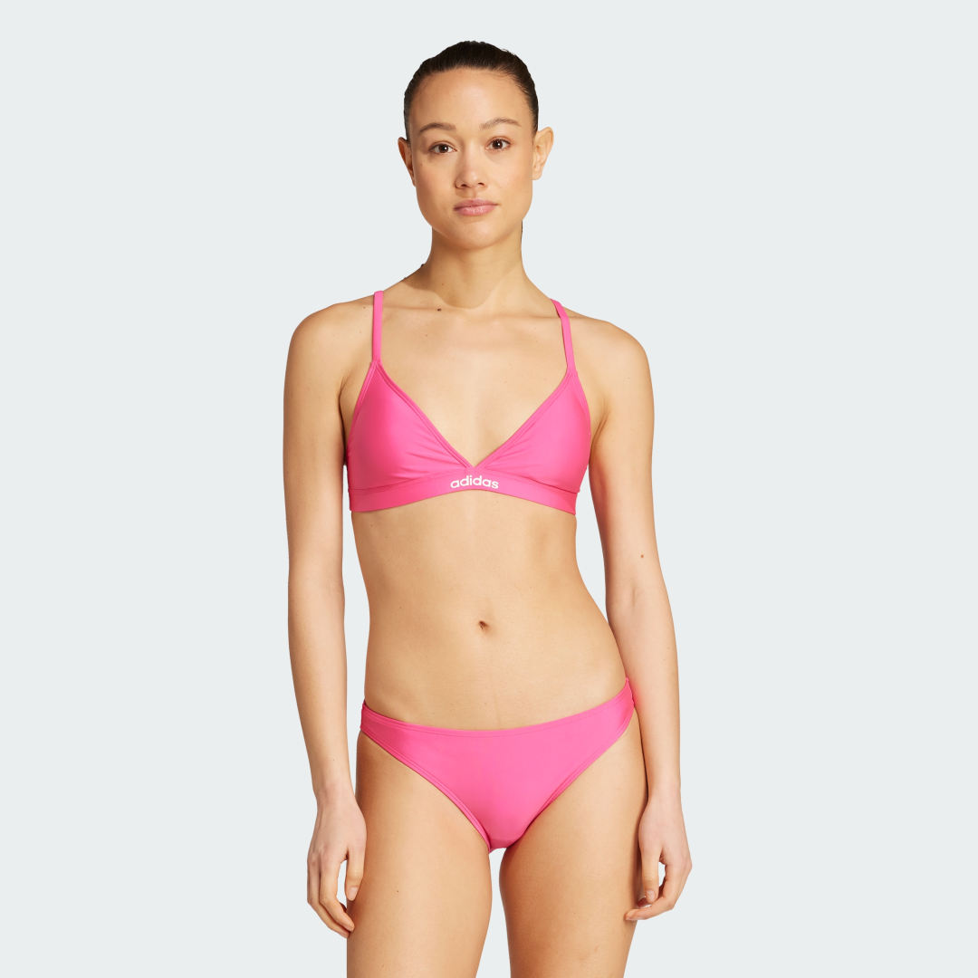 Badetøj adidas Performance Adjustable Triangle Bikini Top and Bottoms Lyserød | JX3675, 0