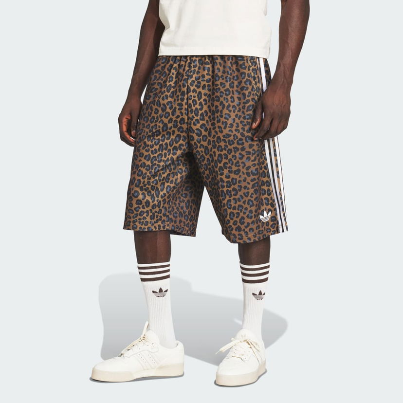Shorts adidas Performance Oversized Leopard Print Shorts Brun | JV7566
