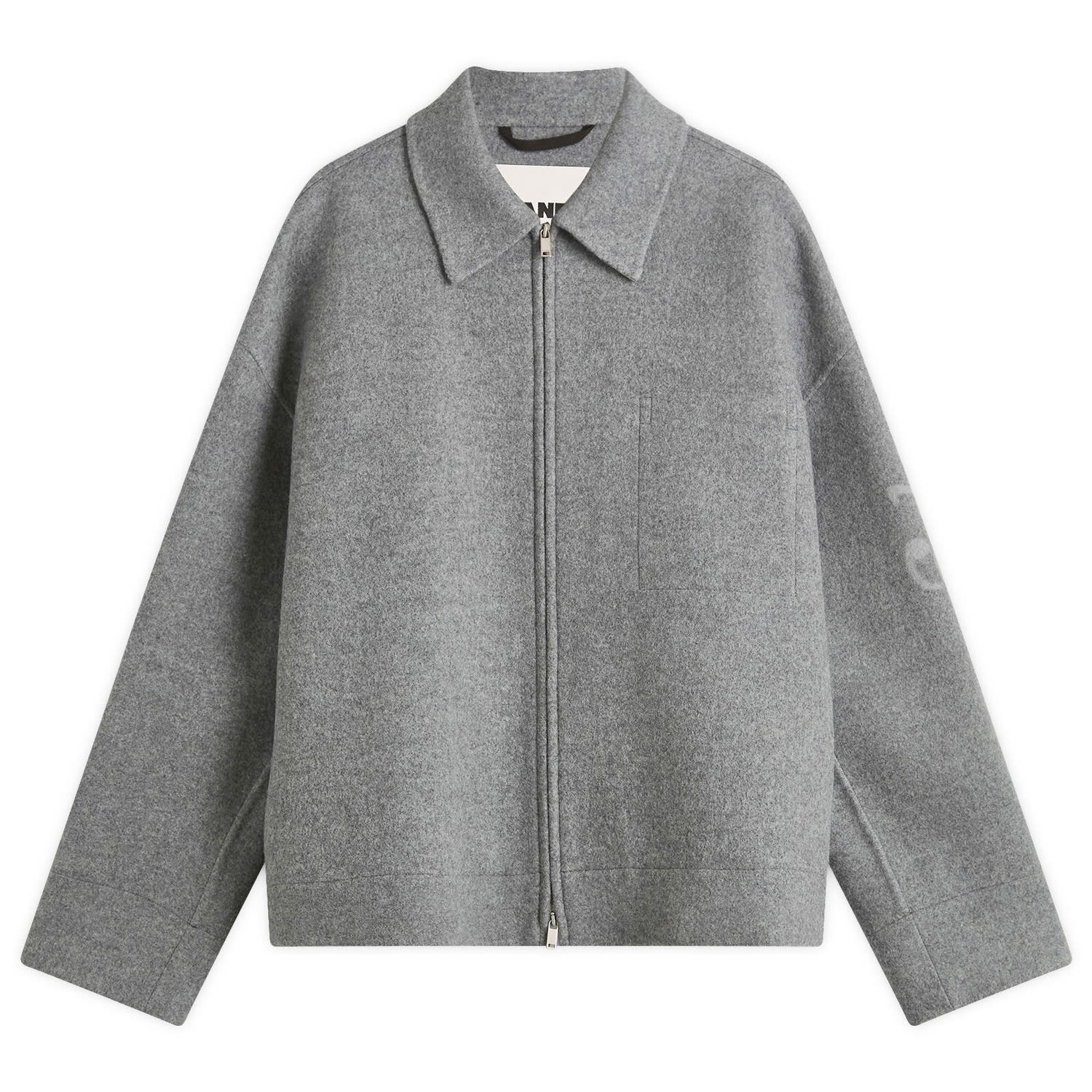 Jakke Jil Sander Double Face Wool Zip Jacket Grå | J47BN0170-J40020-34, 1