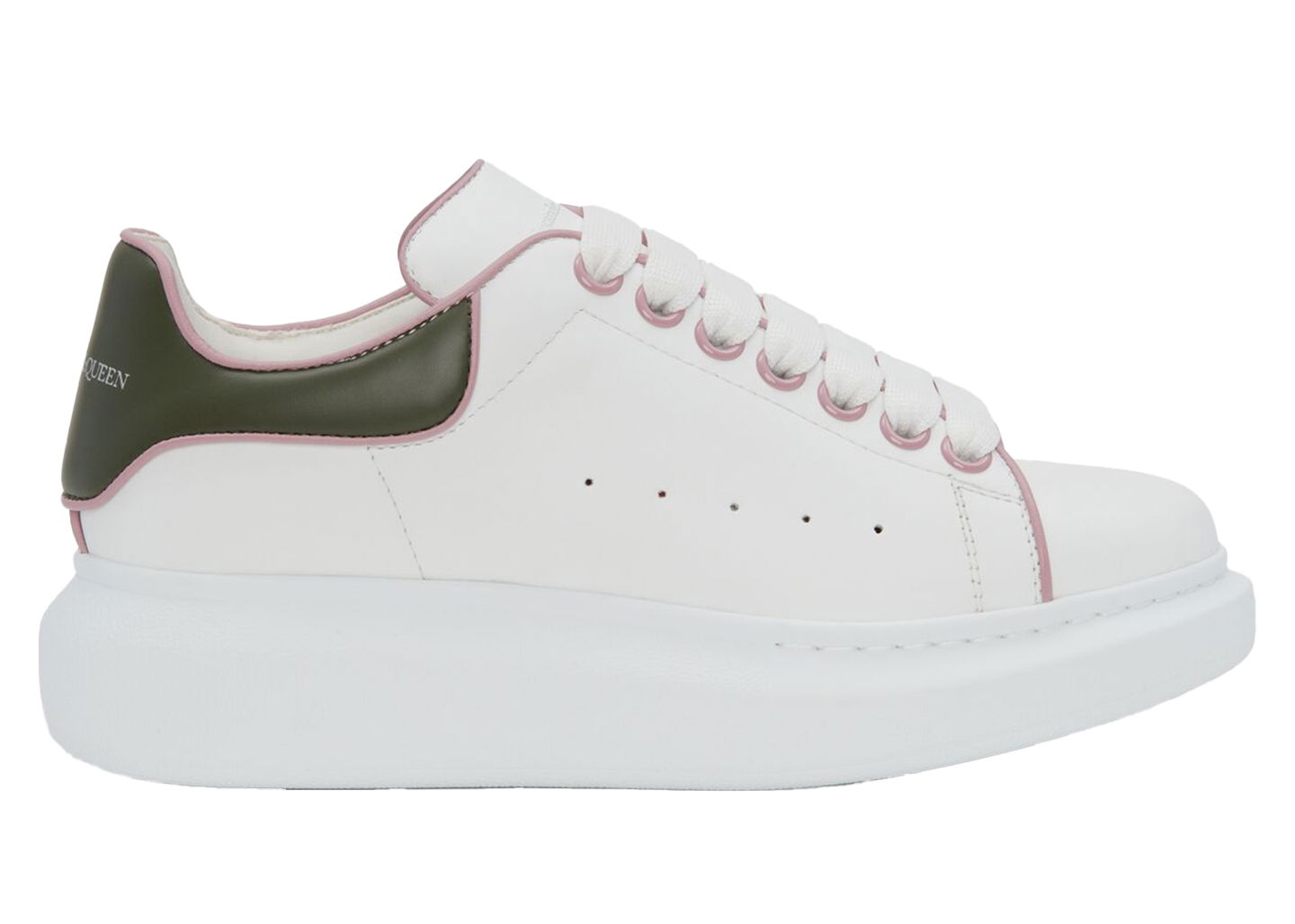 Sneakers og sko Alexander McQueen Oversized White Military Green Hvid | 733003WHJE58873, 0