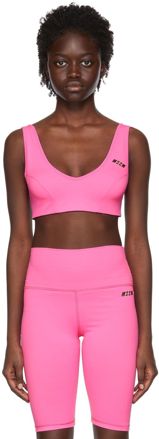 Tanktop MSGM Nylon Sports Bra Lyserød | 3245MDR01 227180