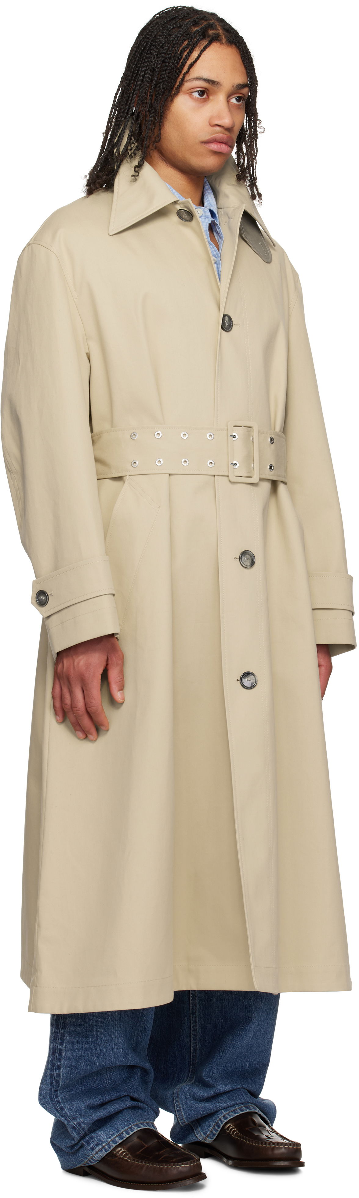 Trenchcoat AMI AMI Paris Cotton Belted Mac Coat Beige | HJK520.CO0081, 1
