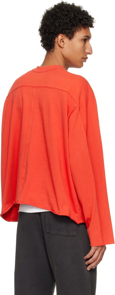 T-shirt Entire Studios Heavy Raglan Raw-Edge Long Sleeve T-shirt Orange | ES2486CH, 2