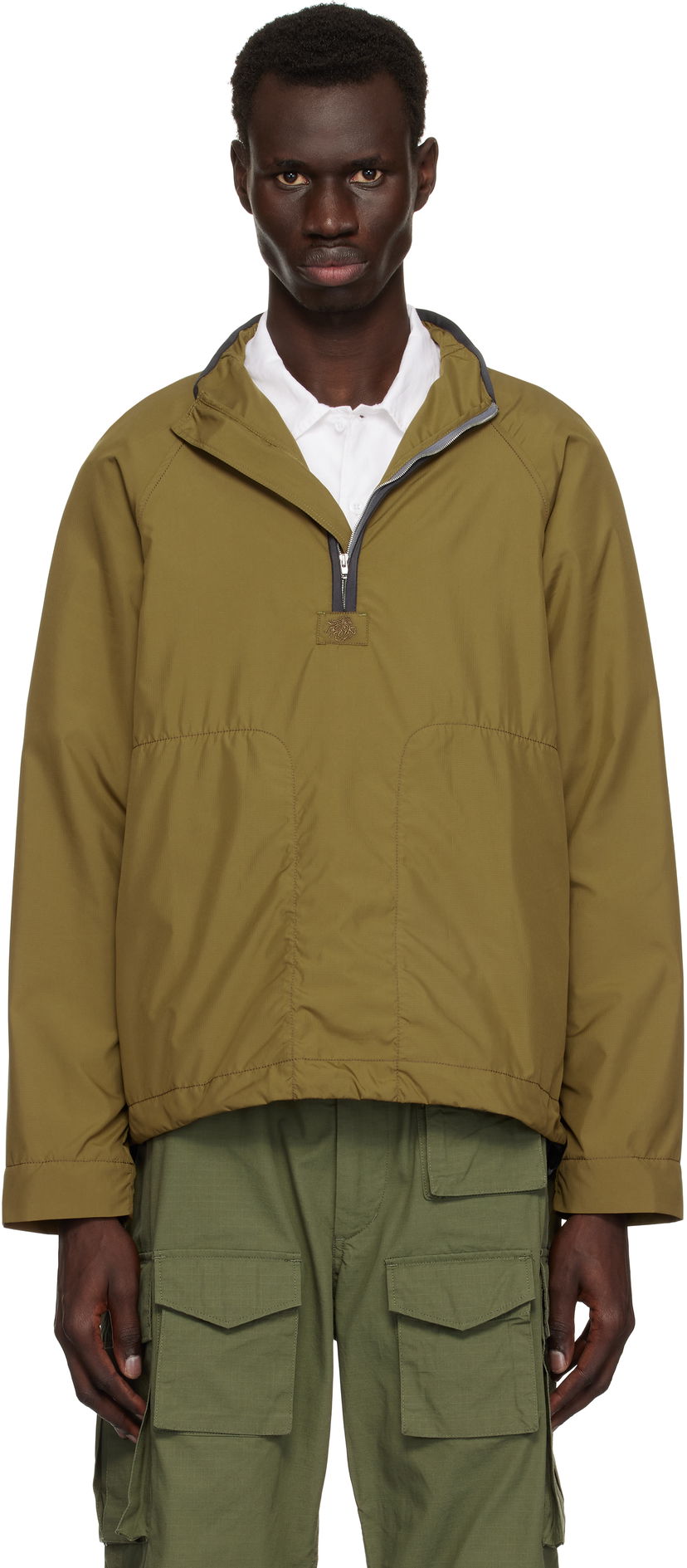 Vindjakke Ranra RANRA Ganga Mini Ripstop Track Jacket Grøn | AMSS25TR01552