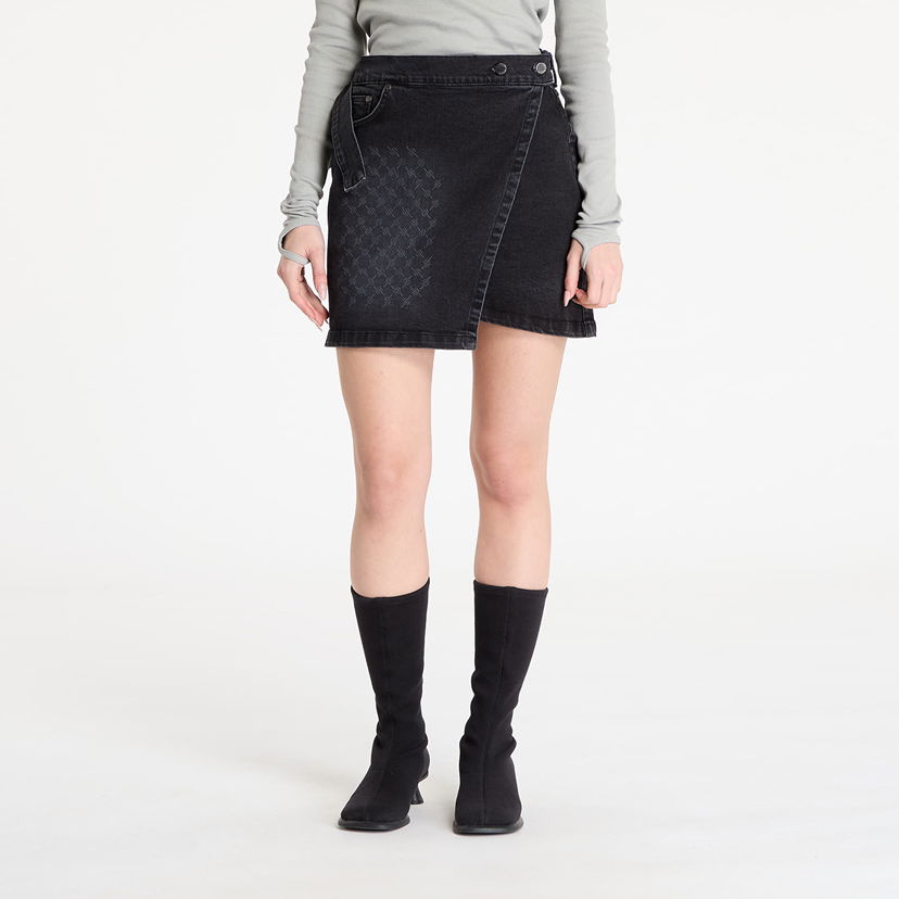 Nederdel DAILY PAPER Daily Paper Mongram Wrap Denim Skirt Sort | 2423014