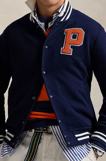 Bomberjakke Polo by Ralph Lauren Fleece Baseball Jacket Blå | 710959022001, 3