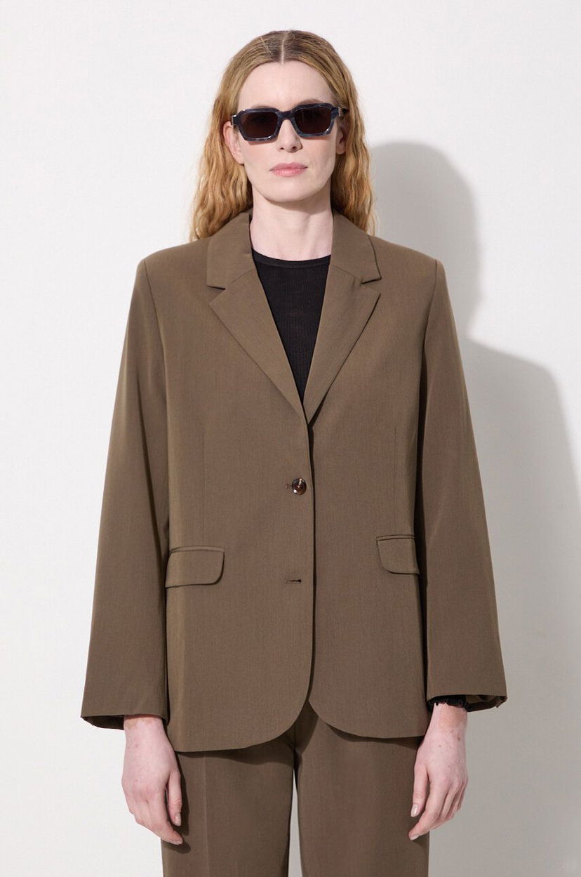 Bomberjakke Samsoe Samsoe Single-breasted Blazer Grøn | F22400119