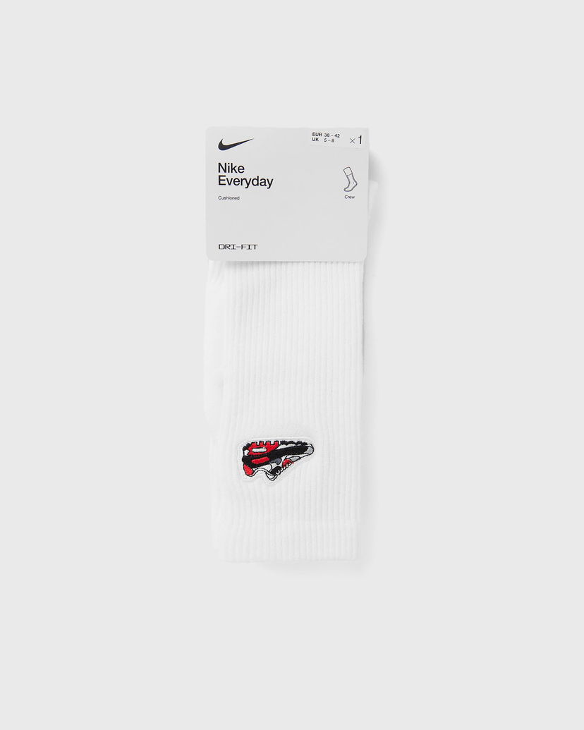 Sokker Nike Everyday Cushioned Crew Socks with Air Max 90 Patch Hvid | IB4150-100