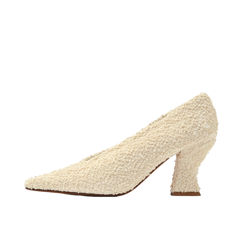 Sneakers og sko Bottega Veneta Bouclé Almond Pumps Hvid | 651339V0CO09206
