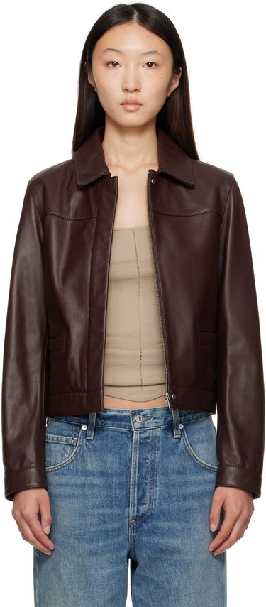 Jakke Loulou de Saison Loulou de Saison Ascot Leather Jacket Brun | ASCOT, 0