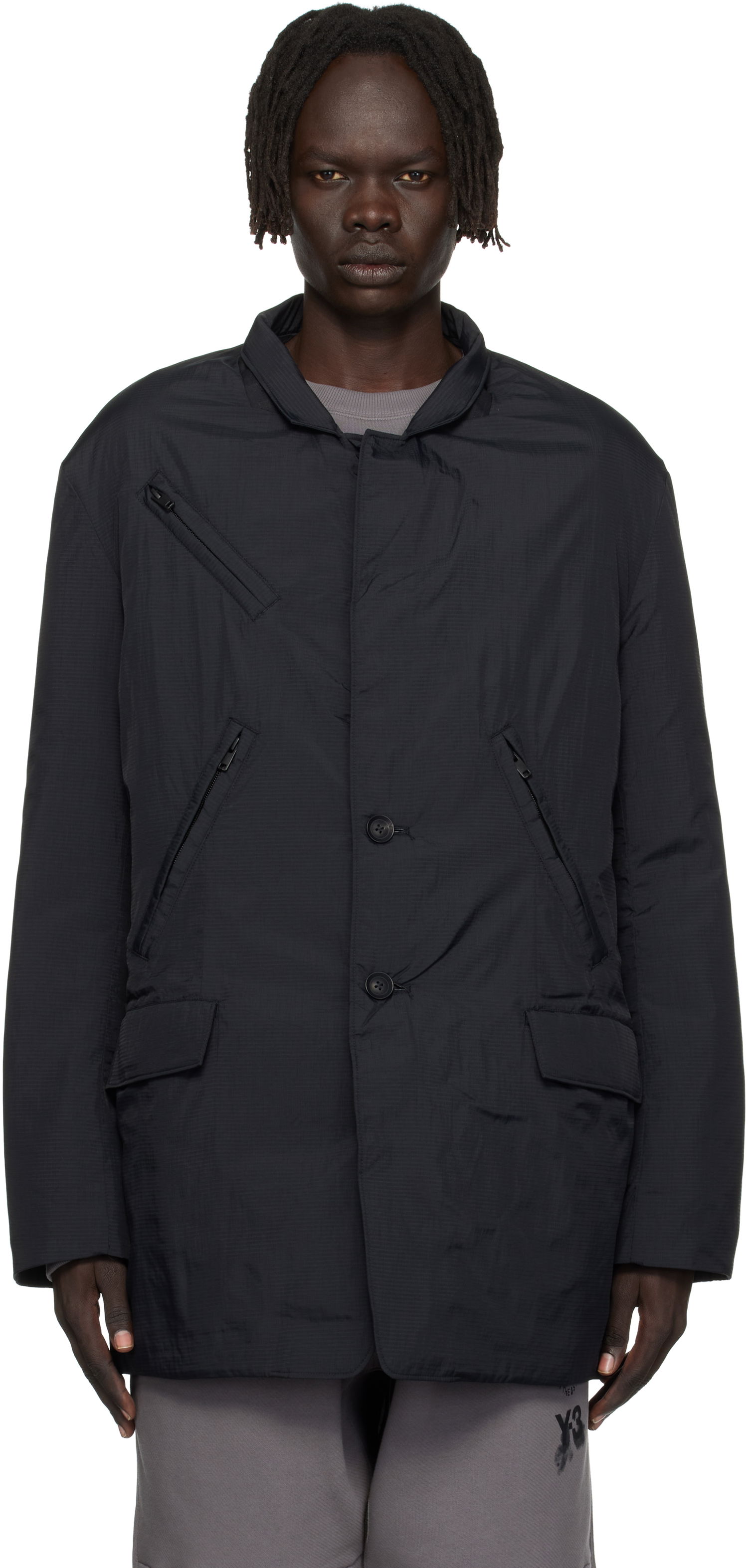 Puffer jakke Y-3 Y-3 Padded Jacket Sort | KB0044, 0