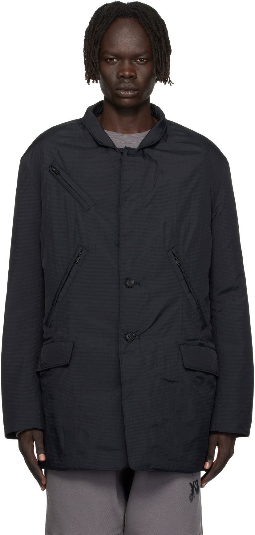 Puffer jakke Y-3 Y-3 Padded Jacket Sort | KB0044