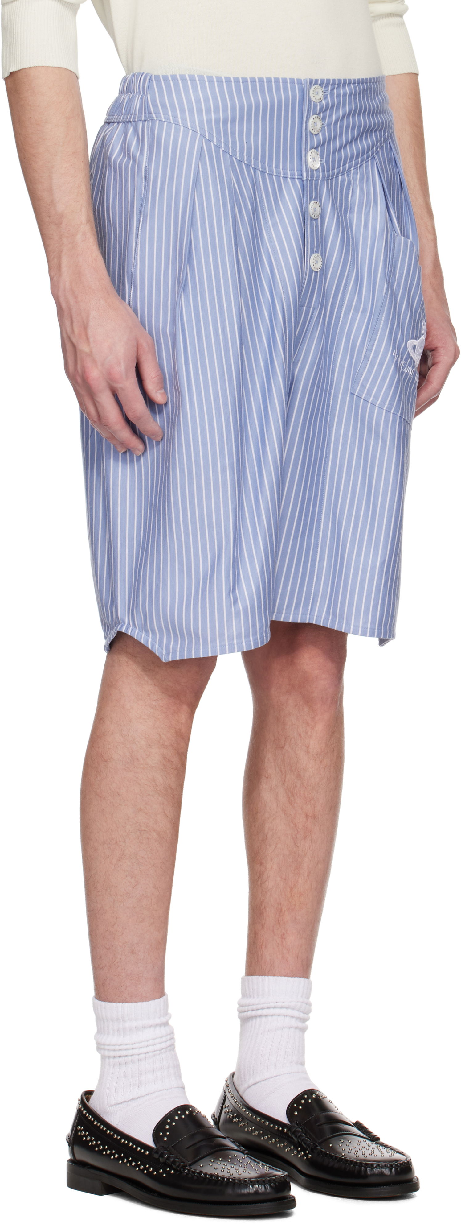 Shorts Vivienne Westwood Vivienne Westwood Romario Striped Shorts Blå | 3F03000B-J009D-, 1