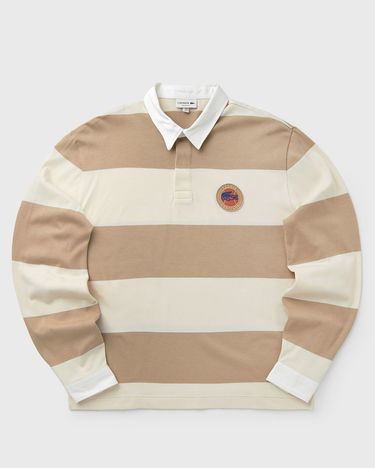 Polo skjorte Lacoste Striped Long-sleeve Rugby Shirt with Tennis Heritage Patch Flerfarvet | KH5916-IBR, 0