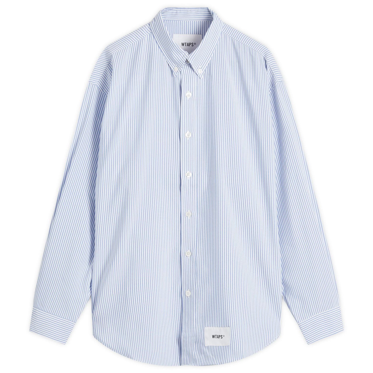 Skjorte WTAPS Shirt Stripe Long Sleeve Blå | 242CWDT-SHM01-BLU, 0