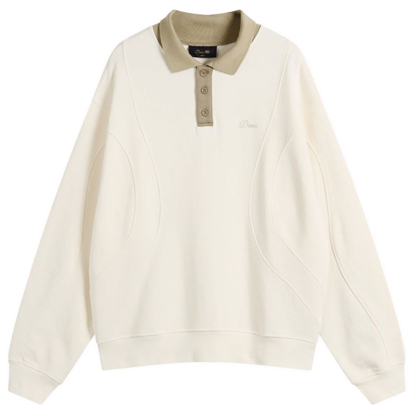 Sweatshirt Dime Dime French Terry Rugby Shirt, Size Large Hvid | DIMEFA255CRE