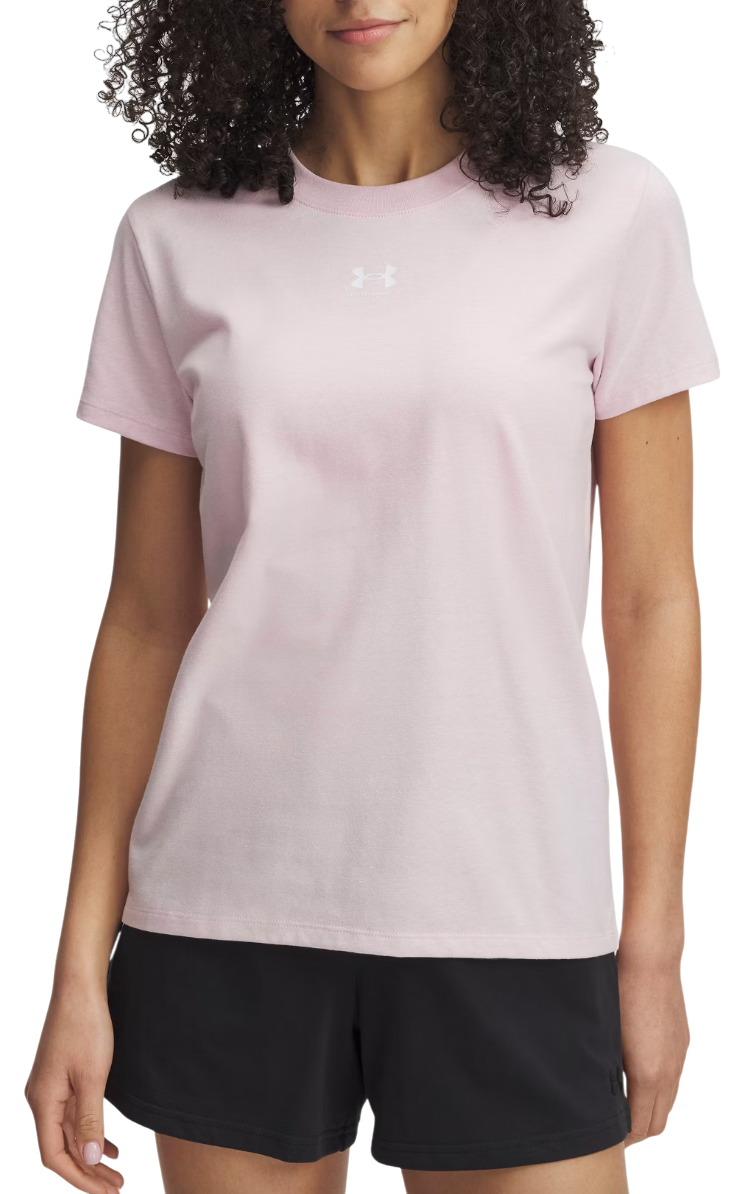 T-shirt Under Armour Rival Core Short Sleeve T-Shirt Lyserød | 1383648-648