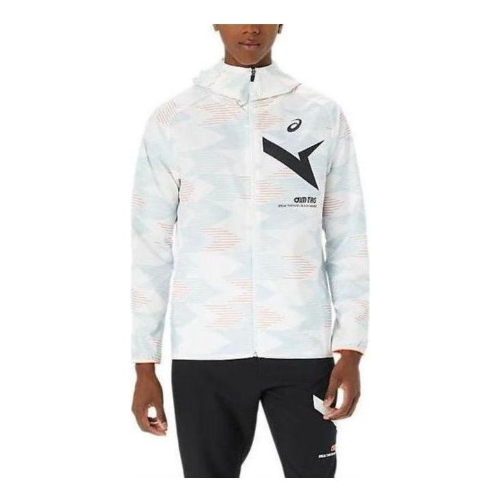 Vindjakke Asics Stretch Graphic Hoodie Hvid | 2031E532-100