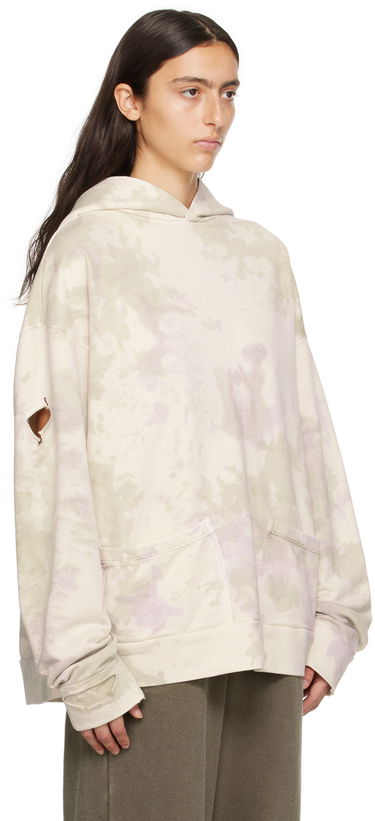Sweatshirt We11done Distressed Hoodie Beige | WD-TH3-23-758-U-IV, 1
