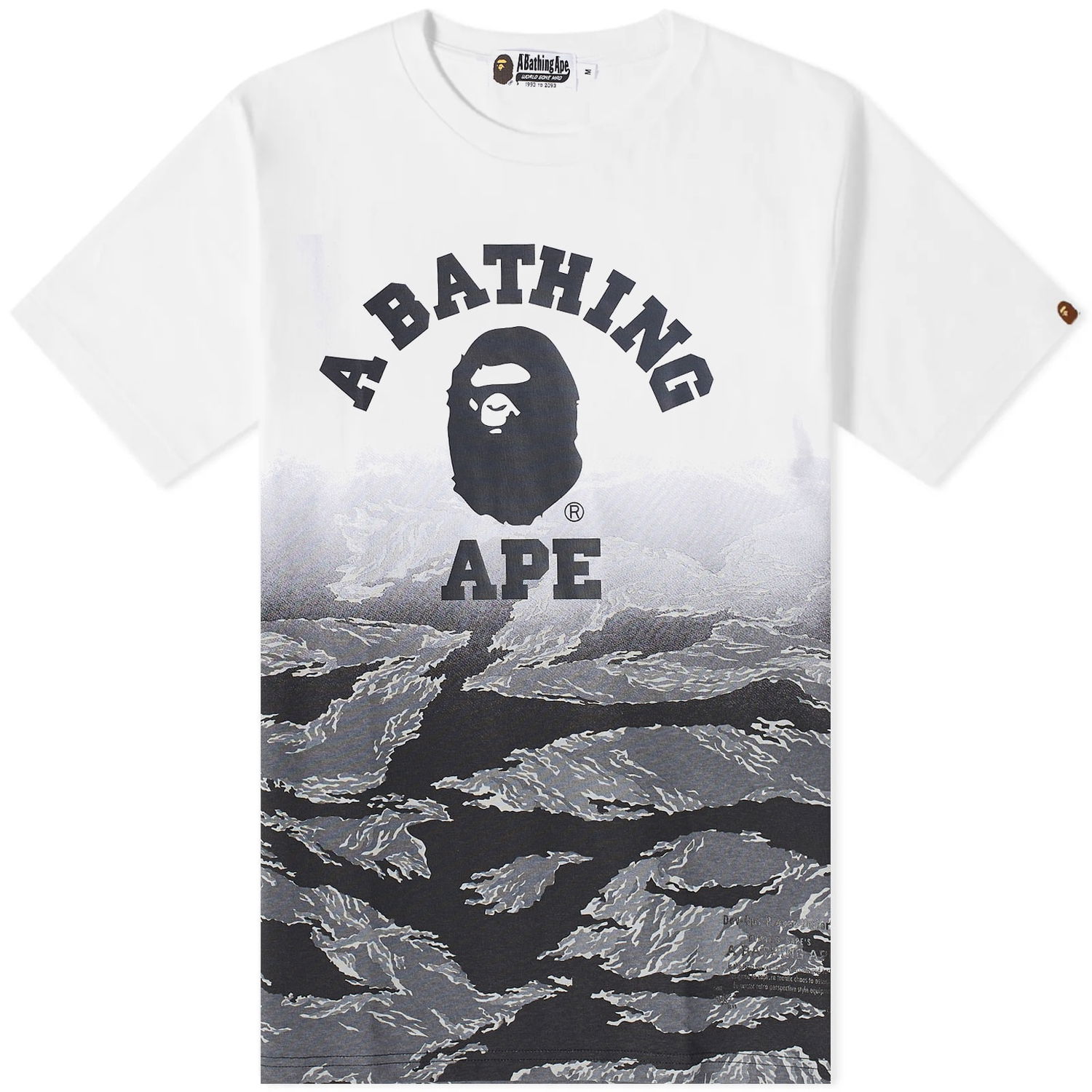 T-shirt BAPE Tiger Camo Gradation College Tee Flerfarvet | 001CSI701001F-BLK, 0