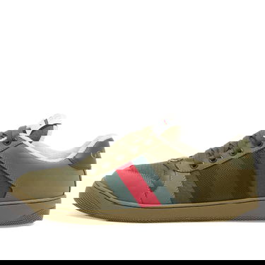 Sneakers og sko Gucci Screener Cotton Ripstop Sneaker Grøn | 576223-FAD94-3243, 0