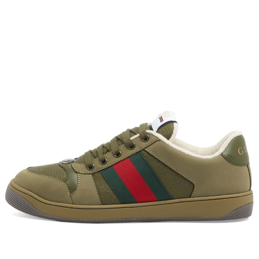 Sneakers og sko Gucci Screener Cotton Ripstop Sneaker Grøn | 576223-FAD94-3243