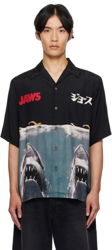 Skjorte WACKO MARIA WACKO MARIA 'Jaws' Short Sleeve Shirt Sort | JAWS-WM-HI01, 0
