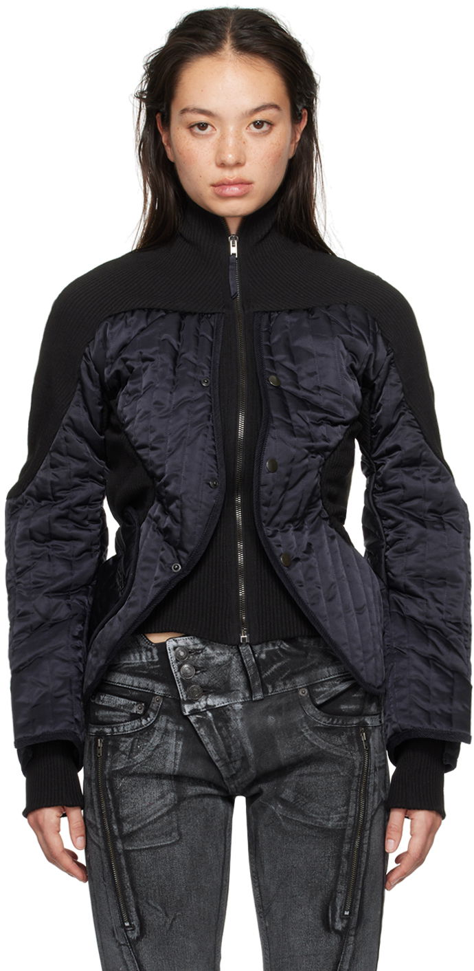 Bomberjakke Ottolinger Ottolinger Quilted Silhouette Jacket Sort | 1090605221