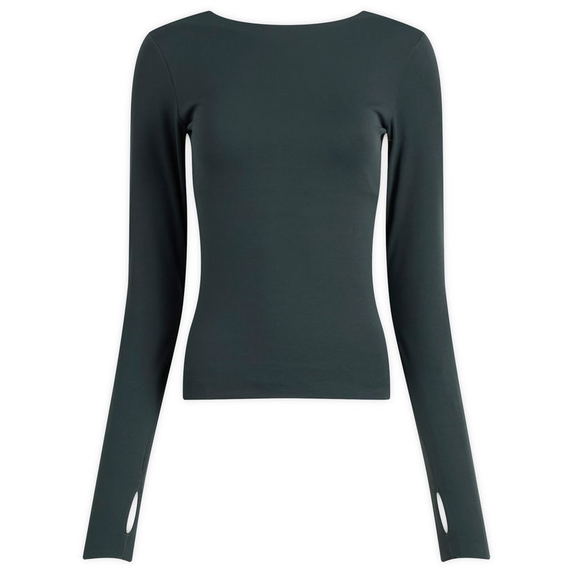 T-shirt Nike Zenvy Long Sleeve Crew Neck T-Shirt with Thumb Holes Grøn | HV3539-390