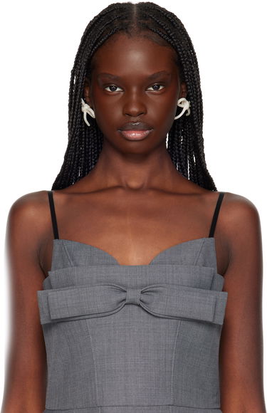 Øreringe SHUSHU/TONG SHUSHU/TONG YVMIN Edition Bow Earrings Hvid | AW2020AC16 PLA001, 2