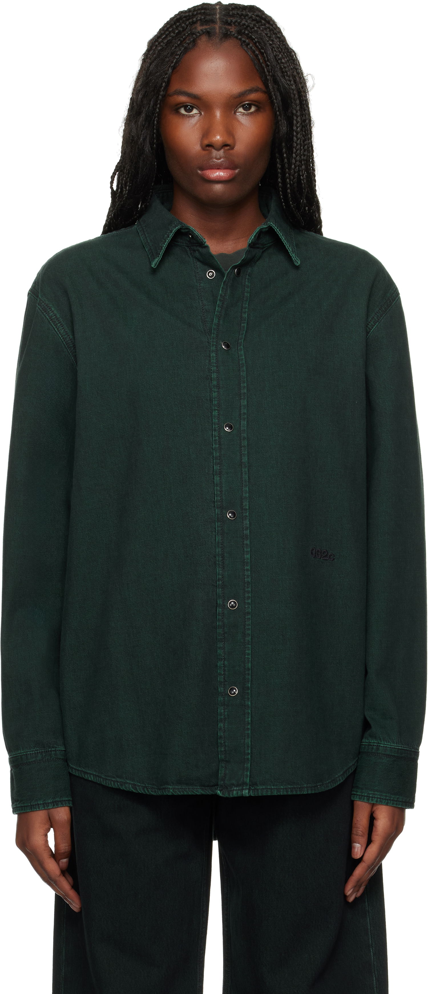 Skjorte 032C Denim Shirt Grøn | F24-URD-1341-450-W, 0