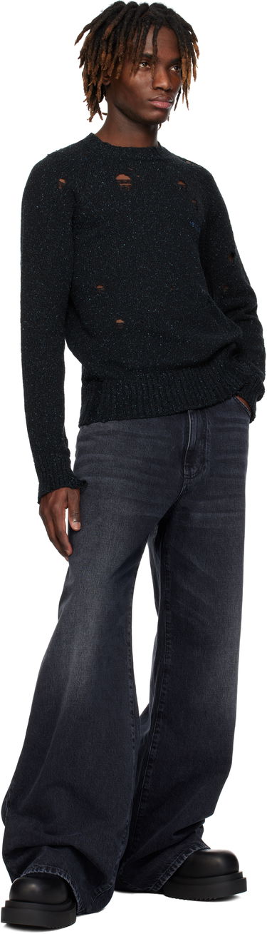 Sweater We11done We11done Distressed Knit Sweater Sort | WD-KT0-25-623-U-NV, 3
