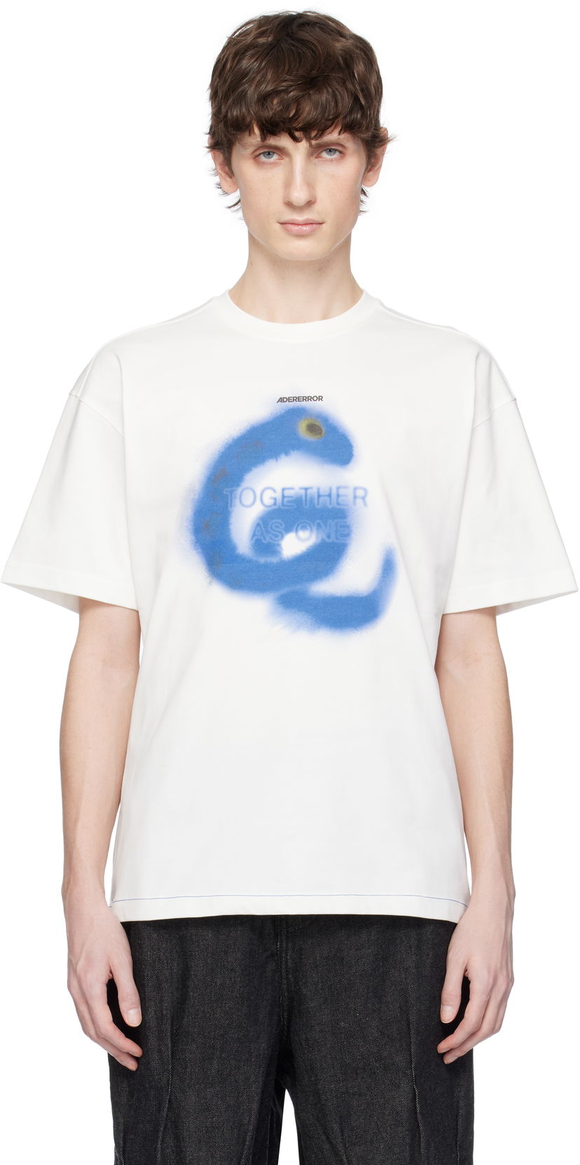 T-shirt ADER ERROR ADER error 0107 Together As One Graphic T-Shirt Hvid | BO01SSTS0107OW