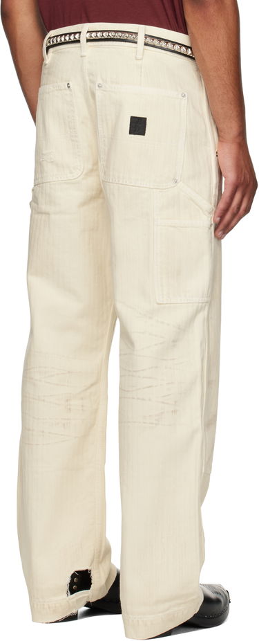 Bukser Enfants Riches Déprimés Enfants Riches Déprimés Double Knee Paint Denim Trousers Hvid | 050-409, 2